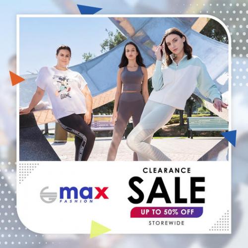 Max Fashion Online Clearance Sale Up To 50% OFF (valid until 25 July 2021)