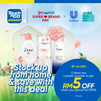 Unilever Lazada FREE RM5 OFF Voucher Promotion With Touch 'n Go eWallet (30 Jul 2021)