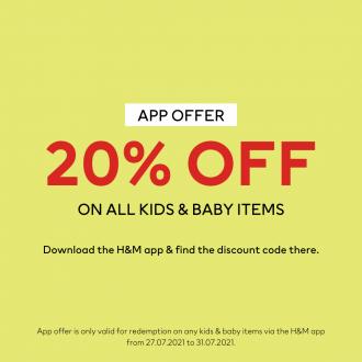 H&M APP Kids & Baby Items 20% OFF Promotion (27 July 2021 - 31 July 2021)