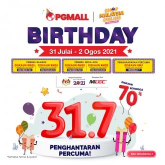 PG Mall Birthday Sale Up To 70% OFF (31 Jul 2021 - 2 Aug 2021)