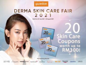 Guardian Derma Skin Care Fair 2021 FREE Coupon Promotion (29 July 2021 - 25 August 2021)