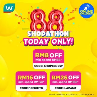 Watsons Online 8.8 Sale (8 August 2021)