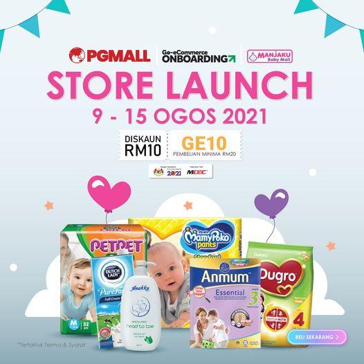 Manjaku PG Mall Store Launch Promotion (9 August 2021 - 15 August 2021)