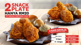 KFC 2 Snack Plate @ RM20 Promotion (16 August 2021 - 18 August 2021)