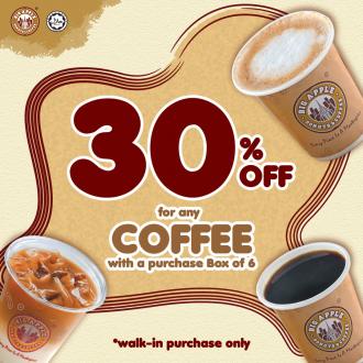 Big Apple Coffee 30% OFF Promotion