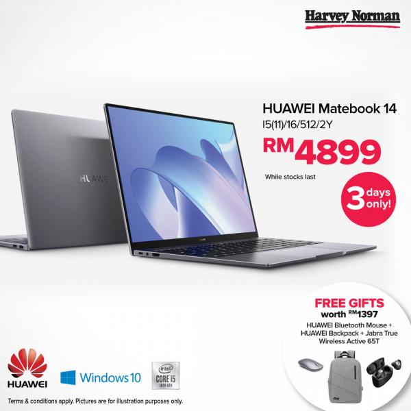 Harvey Norman HUAWEI Matebook Promotion (17 August 2021 - 19 August 2021)