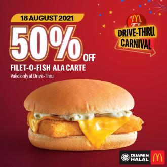 McDonald's Drive-Thru Carnival Filet-O-Fish 50% OFF Promotion (18 August 2021)