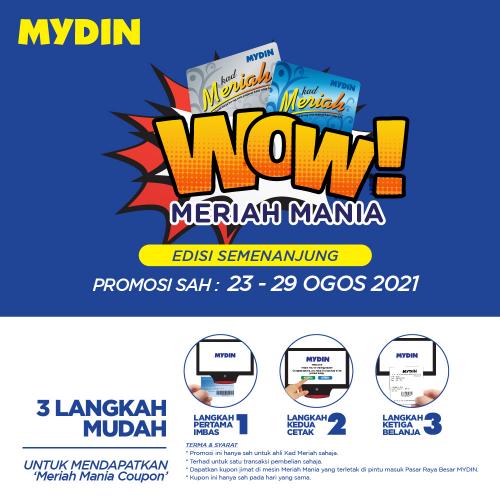 MYDIN Meriah Mania Coupons Promotion (23 August 2021 - 29 August 2021)