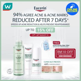 Watsons Online Eucerin Sale Up To 15% OFF (23 August 2021 - 26 August 2021)