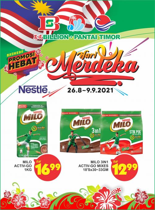 BILLION & Pantai Timor Nestle Merdeka Promotion (26 August 2021 - 9 September 2021)