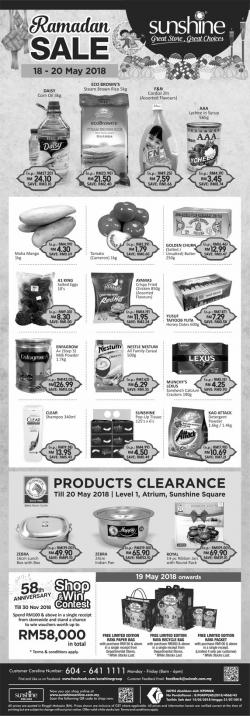 Sunshine Retail Penang Ramadan Sale Promotion (18 May 2018 - 20 May 2018)