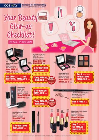 Cosway Beauty Glow-up Checklist Promotion (26 August 2021 - 31 December 2021)