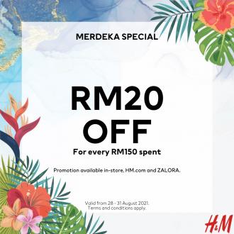 H&M Merdeka Sale RM20 OFF (28 August 2021 - 31 August 2021)