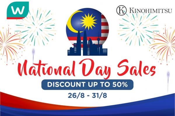 Watsons Kinohimitsu National Day Sale Discount Up To 50% (26 August 2021 - 31 August 2021)
