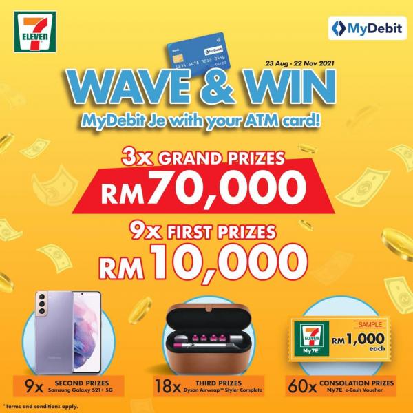 7 Eleven MyDebit Wave & Win Contest (valid until 22 November 2021)