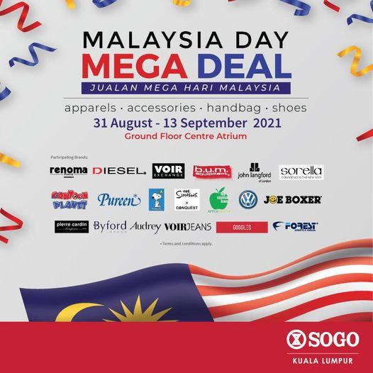 SOGO Kuala Lumpur Malaysia Day Mega Deal Sale (31 August 2021 - 13 September 2021)