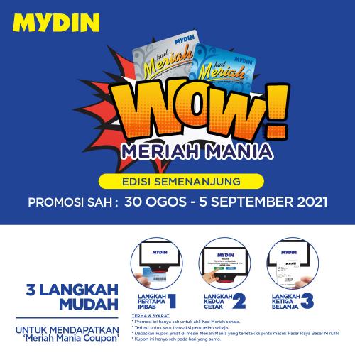 MYDIN Meriah Mania Coupons Promotion (30 August 2021 - 5 September 2021)