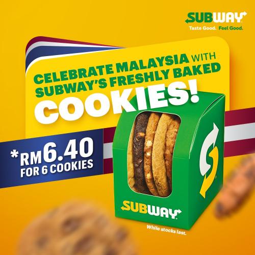 Subway Merdeka Promotion 6 Cookies @ RM6.40 (31 August 2021)