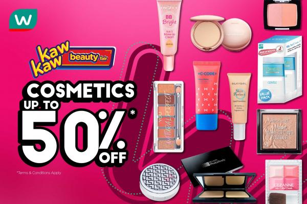 Watsons Cosmetics Sale Up To 50% OFF (2 September 2021 - 6 September 2021)