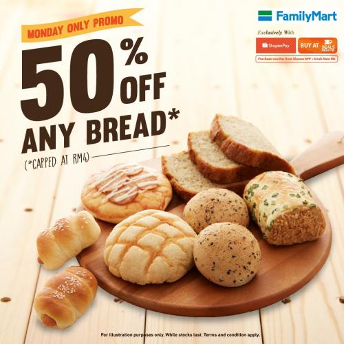 FamilyMart ShopeePay Monday Bread 50% OFF Promotion (6 September 2021)
