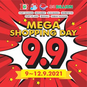 BILLION 9.9 Mega Shopping Day Sale at 7 Stores (9 September 2021 - 12 September 2021)