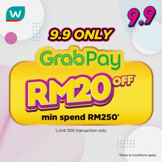 Watsons Online GrabPay 9.9 Sale RM20 OFF (9 Sep 2021)
