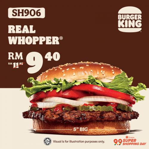 Burger King Shopee 9.9 Sale (9 September 2021 - 11 September 2021)
