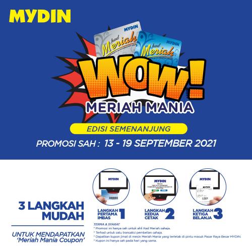 MYDIN Meriah Mania Coupons Promotion (13 September 2021 - 19 September 2021)