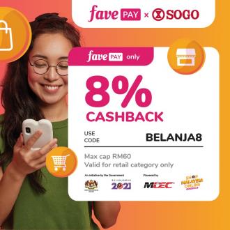 SOGO FavePay 8% Cashback Promotion (valid until 31 December 2021)