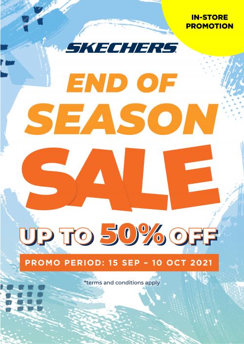 Skechers End Of Season Sale Up To 50% OFF (15 September 2021 - 10 October 2021)