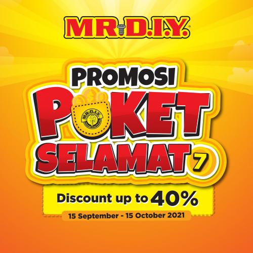 MR DIY Poket Selamat 7 Promotion Discount Up To 40% (15 September 2021 - 15 October 2021)