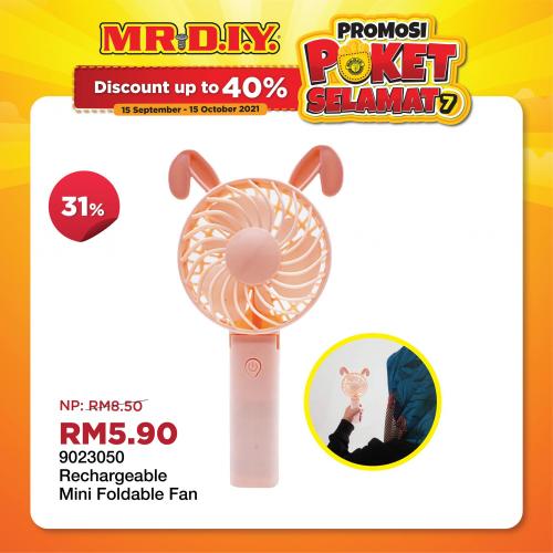 Rechargeable Mini Foldable Fan @ RM5.90