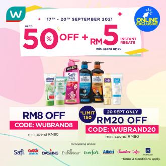 Watsons Online Safi Sale Up To 50% OFF & FREE Promo Code (17 September 2021 - 20 September 2021)