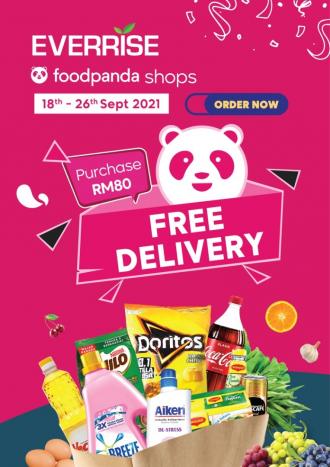 Everrise FoodPanda Shops FREE Delivery Promotion (18 September 2021 - 26 September 2021)