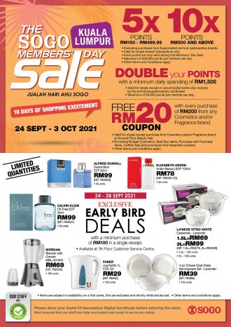 SOGO Kuala Lumpur Members Day Sale Catalogue (24 September 2021 - 3 October 2021)