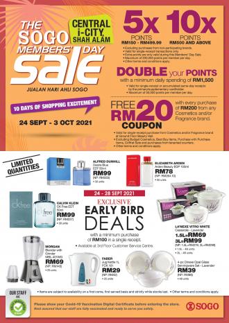 SOGO Central i-City Members Day Sale Catalogue (24 September 2021 - 3 October 2021)