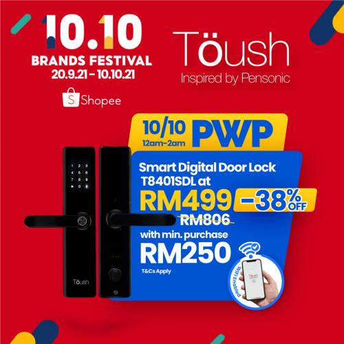 TOUSH Shopee Payday & 10.10 Sale (25 September 2021 - 10 October 2021)