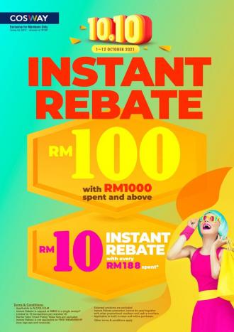 Cosway 10.10 Sale RM100 Instant Rebate (1 Oct 2021 - 12 Oct 2021)