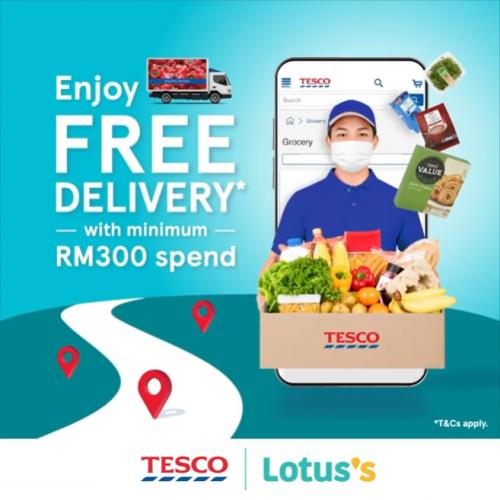 Tesco / Lotus's Online FREE Delivery Promotion (valid until 30 November 2021)