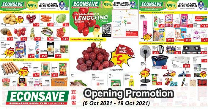 Econsave Lenggong Perak Opening Promotion (6 Oct 2021 - 19 Oct 2021)
