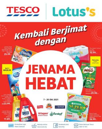 Tesco / Lotus's Jenama Hebat Promotion Catalogue (7 October 2021 - 20 October 2021)