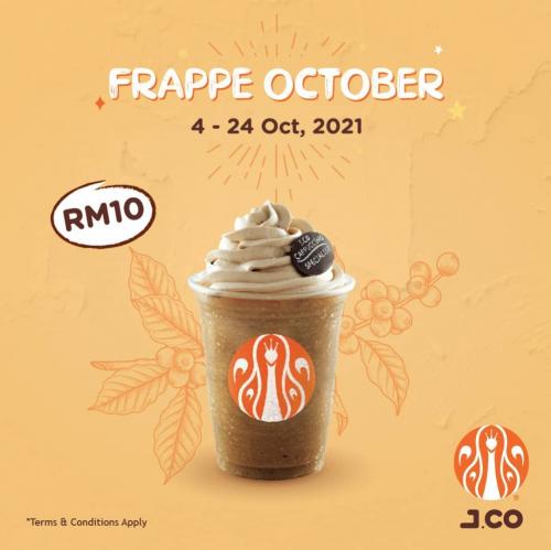 J.Co Frappe October Promotion Frappe @ RM10 (4 October 2021 - 24 October 2021)