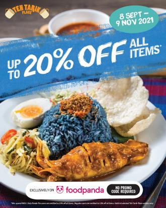 Teh Tarik Place FoodPanda Promotion Up To 20% OFF (8 Sep 2021 - 9 Nov 2021)