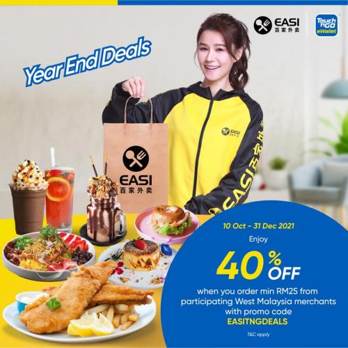 EASI 40% OFF Year End Deals Promotion With Touch 'n Go eWallet (11 October 2021 - 31 December 2021)