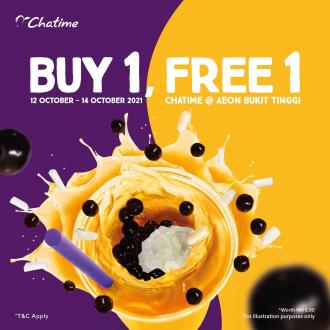 Chatime AEON Bukit Tinggi Buy 1 FREE 1 Promotion (12 October 2021 - 14 October 2021)