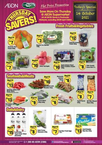 AEON Supermarket Thursday Savers Promotion (14 October 2021)
