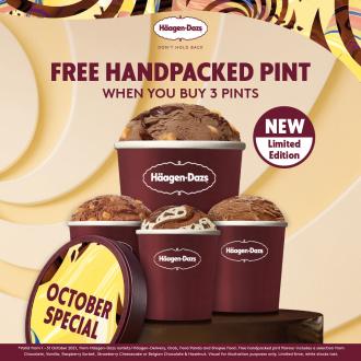 Haagen-Dazs October FREE Handpacked Pint Promotion (valid until 31 October 2021)