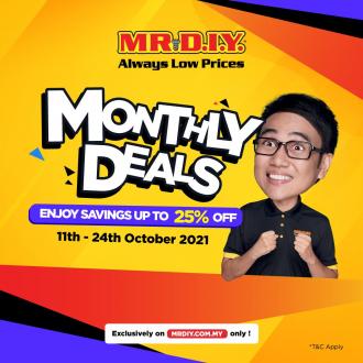 MR DIY Online Monthly Deals Promotion Up To 25% OFF (11 Oct 2021 - 24 Oct 2021)