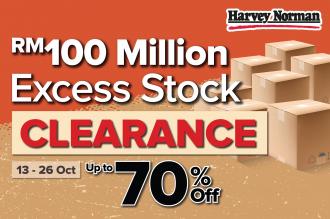 Harvey Norman RM100 Million Excess Stock Clearance Sale Up To 70% OFF (13 October 2021 - 26 October 2021)