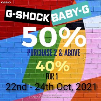G-Shock Weekend Promotion Up To 50% OFF at Mitsui Outlet Park (22 October 2021 - 24 October 2021)